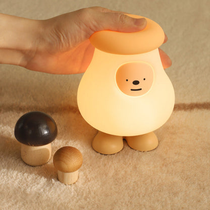 Lampe de nuit LED en silicone squishy champignon à grosse tête - Cadeau parfait pour les enfants et les filles