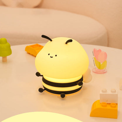 Lampe de nuit LED abeille en silicone squishy - Cadeau parfait pour les enfants et les filles