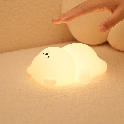 Chubby Bear veilleuse 8 couleurs LED lampe en silicone à sifflet meilleur cadeau pour bébé et fille