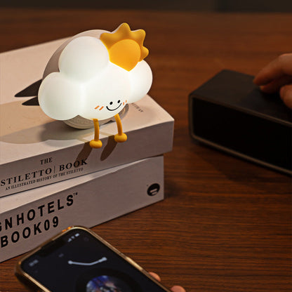 Lampe de nuit LED nuage royal en silicone squishy - Cadeau parfait pour les enfants et les filles