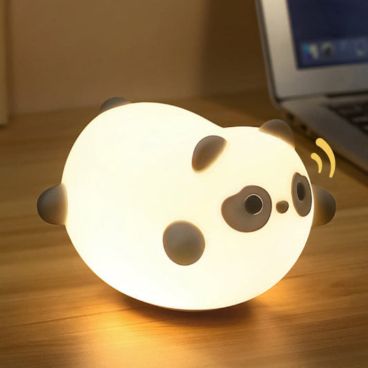 Squishy Silicone Wobble Panda LED Night Light - Cadeau parfait pour les enfants et les filles