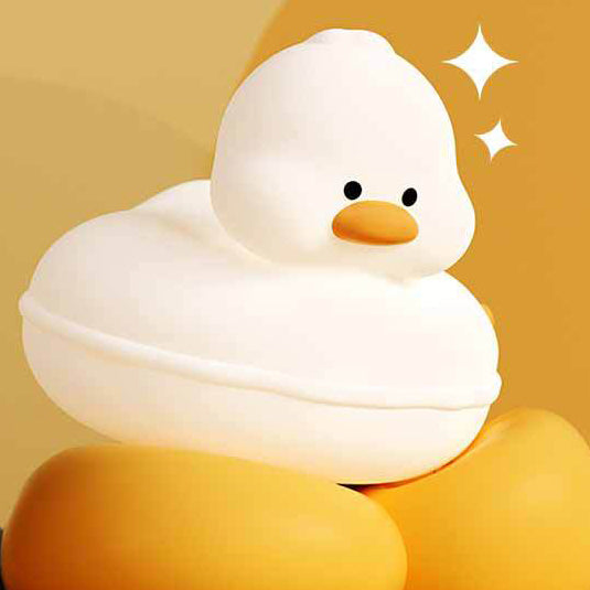 Bague de natation canard lampe de nuit LED squeeze silicone tap lampe meilleur cadeau pour bébé et fille