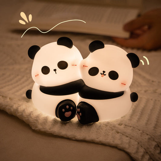 Lumière de nuit LED Panda en silicone doux - Cadeau parfait pour les enfants et les filles