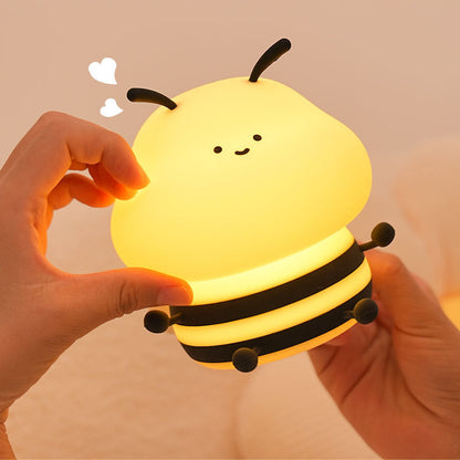 Lampe de nuit LED abeille en silicone squishy - Cadeau parfait pour les enfants et les filles