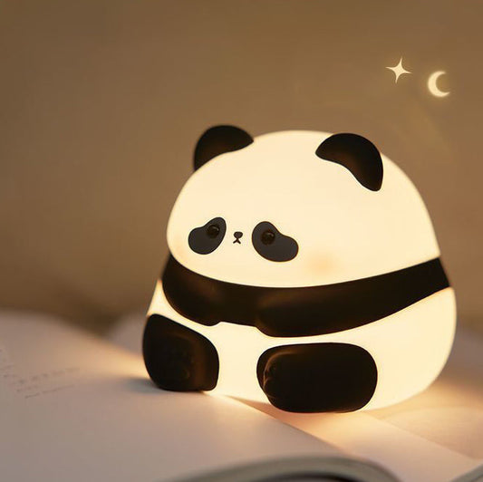 Lampe de nuit LED panda en silicone compressible - Cadeau parfait pour les enfants et les filles