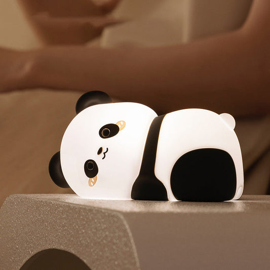 Lumière de nuit LED Panda Sauvage en Silicone Souple - Cadeau Parfait pour Enfants et Filles