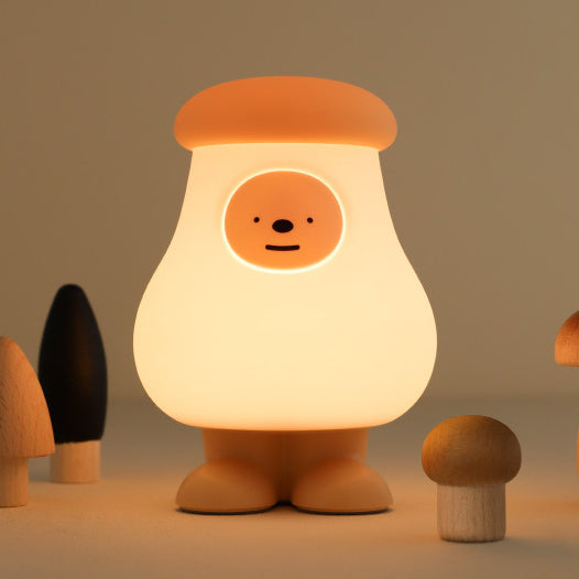 Lampe de nuit LED en silicone squishy champignon à grosse tête - Cadeau parfait pour les enfants et les filles
