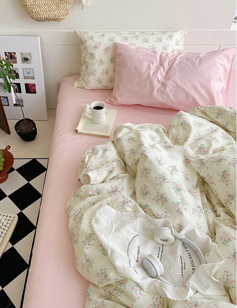 Floroux Camellia Jardin Ensemble de Lit