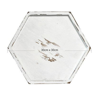 Floroux ensemble de plateaux en bois | Design rustique | Polyvalent | Décoration et service