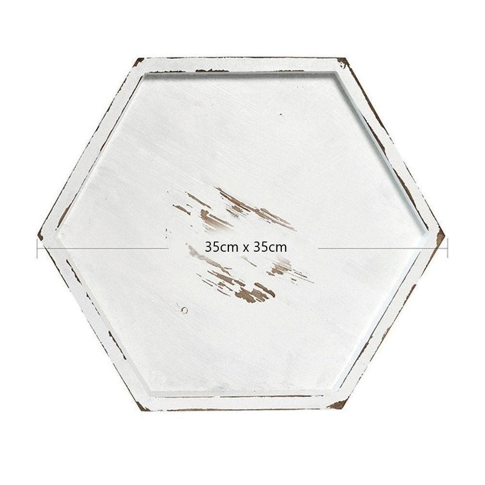 Floroux ensemble de plateaux en bois | Design rustique | Polyvalent | Décoration et service