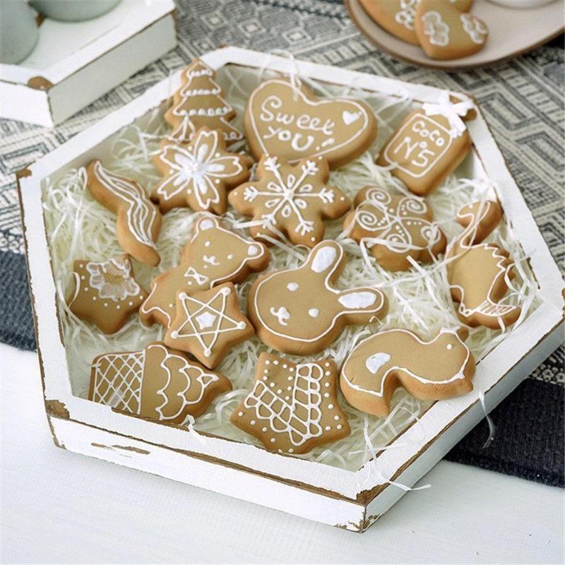 Floroux ensemble de plateaux en bois | Design rustique | Polyvalent | Décoration et service