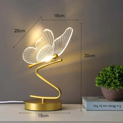 ButterflyLuxe - Élégante lampe de table LED au design papillon
