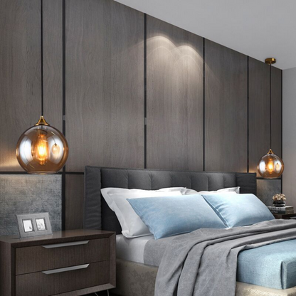 Floroux - Moderne lampe suspendue en boule de verre