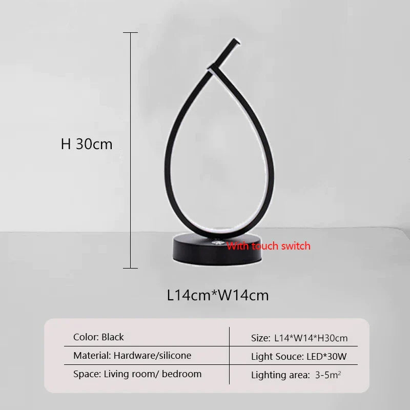 Floroux - Lampe de table de lecture élancée