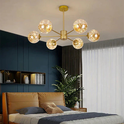 Floroux - Lustre en verre globulaire