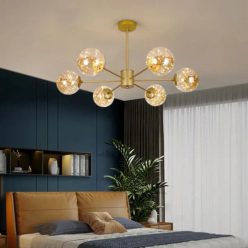 Floroux - Lustre en verre globulaire