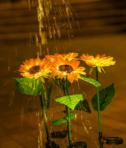 SolarBloom – Lampe de jardin réaliste en tournesol pour l'extérieur