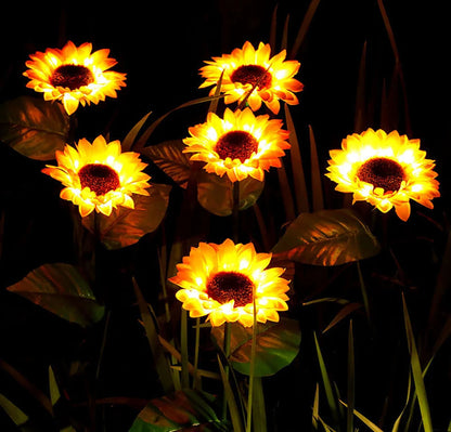 SolarBloom – Lampe de jardin réaliste en tournesol pour l'extérieur