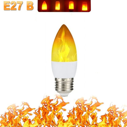 FlameGlow - Lampe de fête LED avec 4 modes de feu