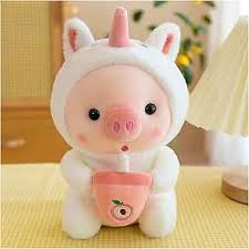 Floroux - Joli petit cochon en peluche dans un costume de grenouille pour enfants