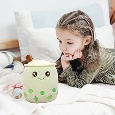 Floroux - Joli jouet en peluche tasse fraise avec lumières LED