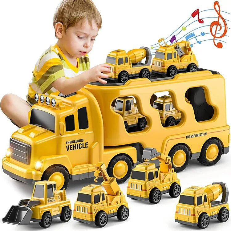 CityBuilder Set - Ensemble de Camions Jouets avec Lumière & Son