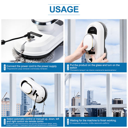 CleanBot - Robot de nettoyage de fenêtres intelligent avec télécommande