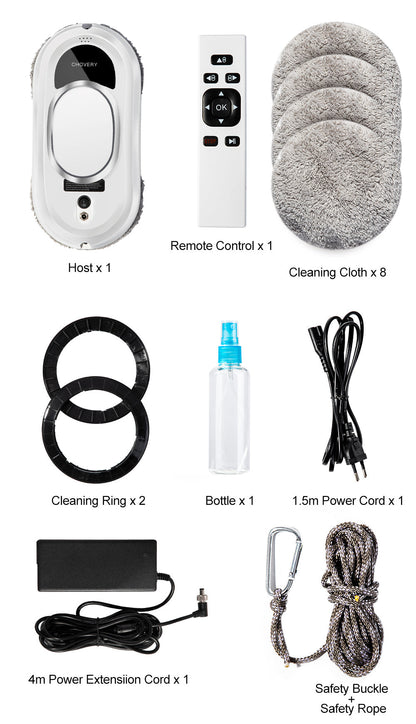 CleanBot - Robot de nettoyage de fenêtres intelligent avec télécommande