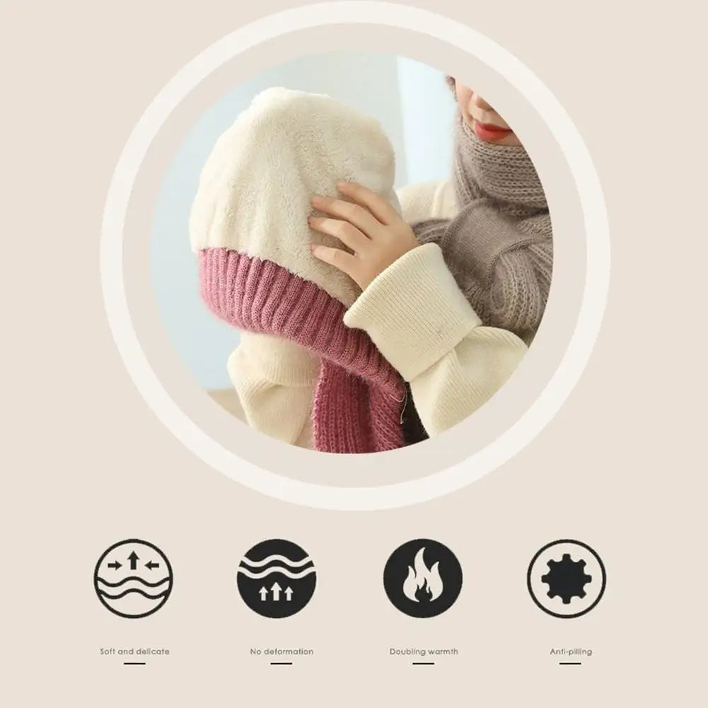 CozyWind Bonnet & Écharpe Set - Mode d'Hiver pour Femmes