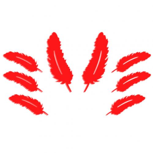 Floroux Argent Plume Autocollant Mur