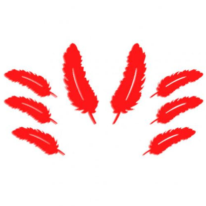 Floroux Argent Plume Autocollant Mur