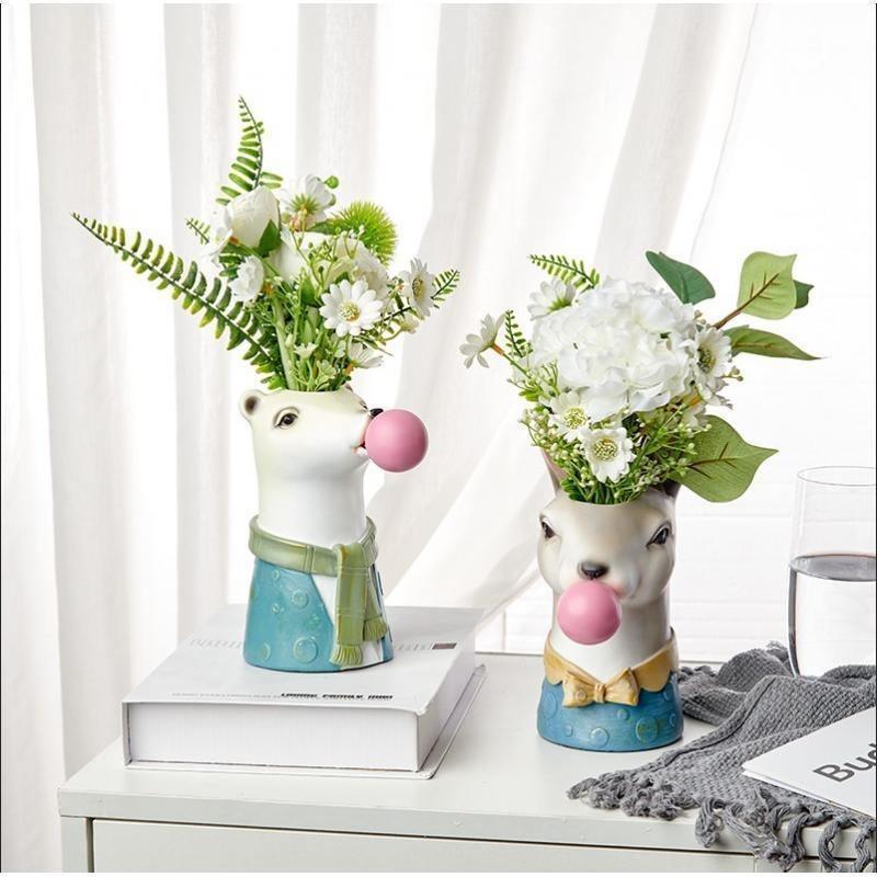 Floroux Decorative Animal Vase | Creative Flower Vase with Character