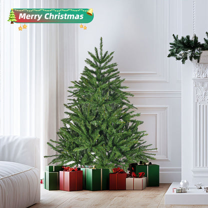 Arbre de Noël premium pliable de 4,5 pieds – Design complet en épicéa avec 663 pointes, décor de vacances facile à assembler pour un usage intérieur 2024