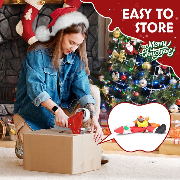 Dinde gonflable drôle de 4,9 pieds sur le Père Noël – Décoration extérieure éclairée par LED pour pelouse et jardin, Noël 2024