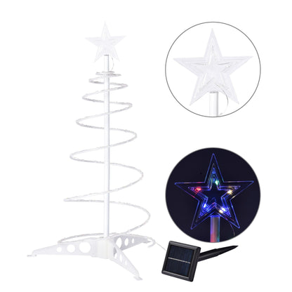 Arbre de Noël LED lumineux alimenté par solaire de 2 pieds avec modes scintillant et fixe - Décor de vacances parfait pour une utilisation intérieure et extérieure 2024