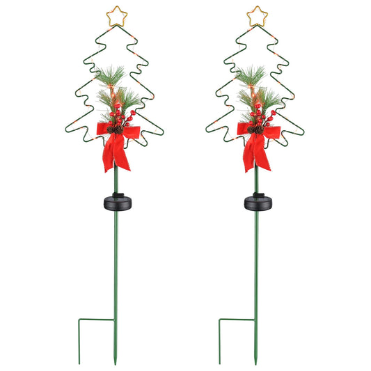 Lumière de piquet solaire pour arbre de Noël