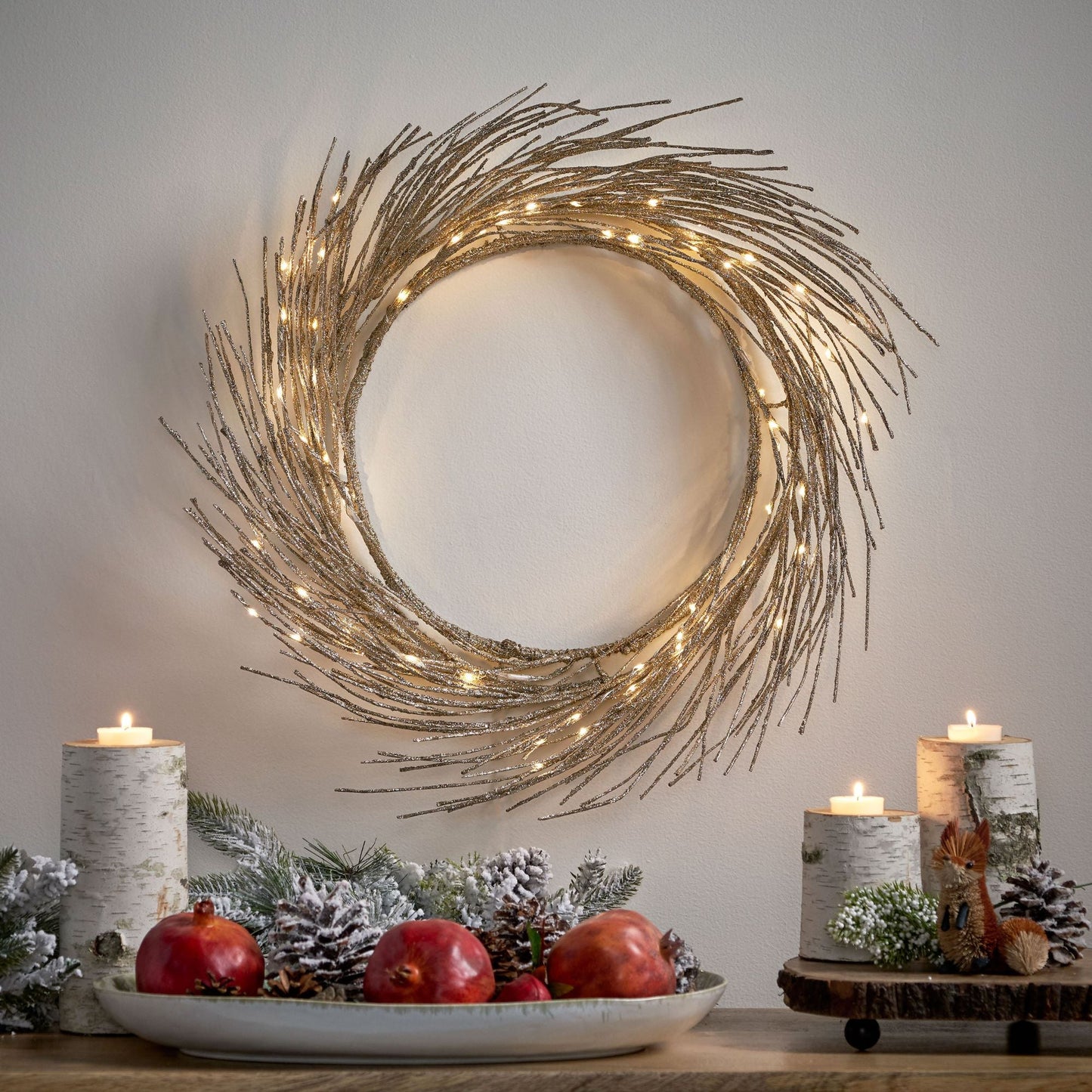 Couronne en Papier LED de 24 pouces – Lumières Blanches Chaudes pour Décor Festif, Parfait pour la Porte d'Entrée, Noël 2024