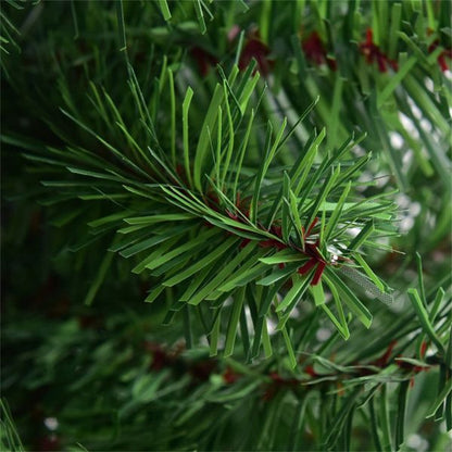 2 pi Sapin de Noël Vert Non Éclairé - PVC Écologique, Décor de Fête Parfait pour Utilisation Intérieure et Extérieure 2024