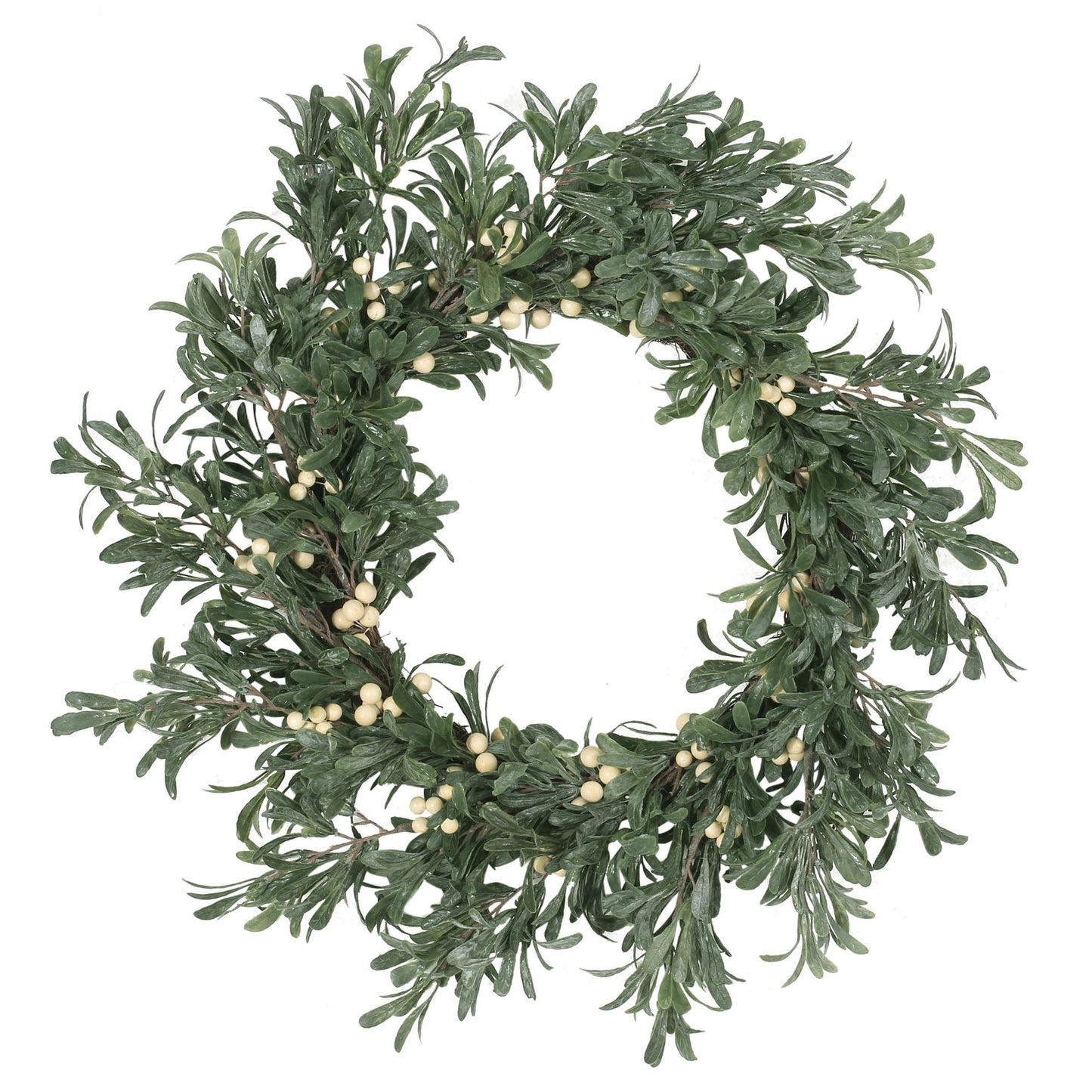 Couronne Snowberry de 29 pouces – Élégant charme d'hiver avec des baies blanches, parfait pour la porte d'entrée, décor de Noël 2024