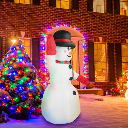 Bonhomme de neige gonflable géant de 7,9 pieds – Décor lumineux LED avec design étanche pour pelouse extérieure, festivités de vacances 2024