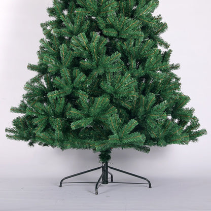 Arbre de Noël en PVC épicéa non éclairé de 6 pieds - Sapin vert complet avec support en métal pliable pour une décoration de vacances personnalisée