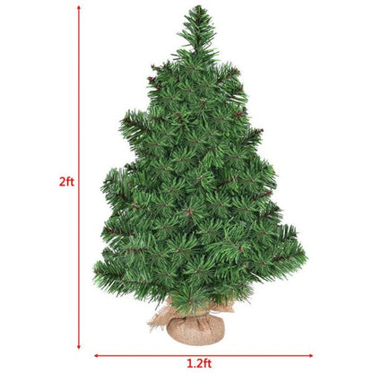 2 pi Sapin de Noël Vert Non Éclairé - PVC Écologique, Décor de Fête Parfait pour Utilisation Intérieure et Extérieure 2024