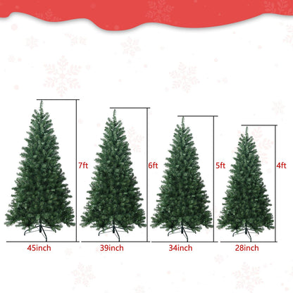 Arbre de Noël artificiel écologique et ignifuge de 5 pi avec des pointes duveteuses - Décor de vacances parfait pour Noël 2024