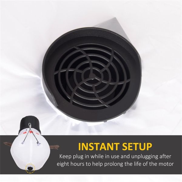 Bonhomme de neige gonflable Décor de Noël – 41.3" Design suspendu éclairé par LED, usage intérieur/extérieur, décoration de vacances 2024