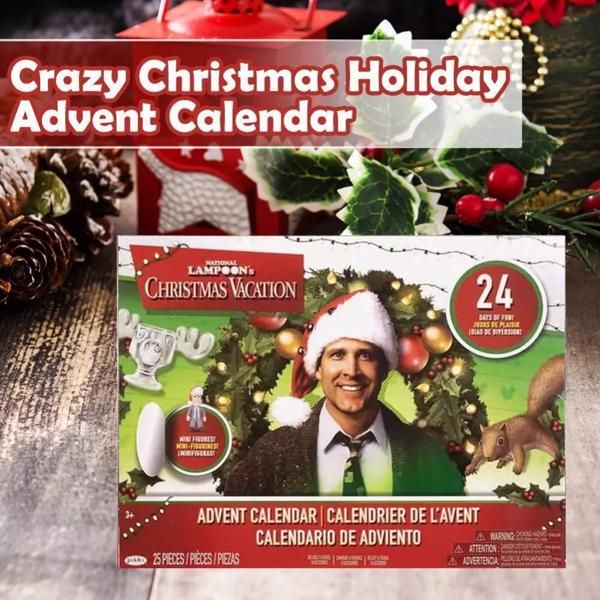 Calendrier de l'Avent Noël de National Lampoon – 24 Collectibles Surprise Présentant Clark Griswold, Compte à Rebours des Fêtes 2024