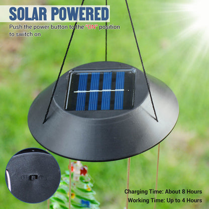 Cloches de vent solaires LED pour arbre de Noël