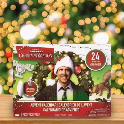 Calendrier de l'Avent Noël de National Lampoon – 24 Collectibles Surprise Présentant Clark Griswold, Compte à Rebours des Fêtes 2024