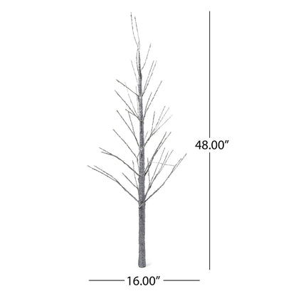 Arbre en papier en branches LED multicolores de 4 pieds pour une décoration de vacances écologique 2024