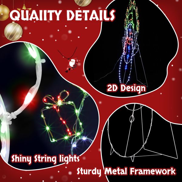 Bonhomme de neige jongleur animé de 5 pieds – Éclairé avec 358 lumières LED multicolores, décoration de vacances d'intérieur/extérieure 2024