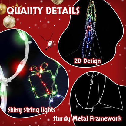 Bonhomme de neige jongleur animé de 5 pieds – Éclairé avec 358 lumières LED multicolores, décoration de vacances d'intérieur/extérieure 2024